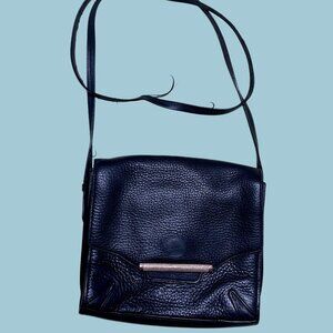 Rag & Bone Black Leather Flap Closure Leather Strap Crossbody Bag